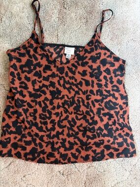 a new day Rust and Black Leopard Print Cami